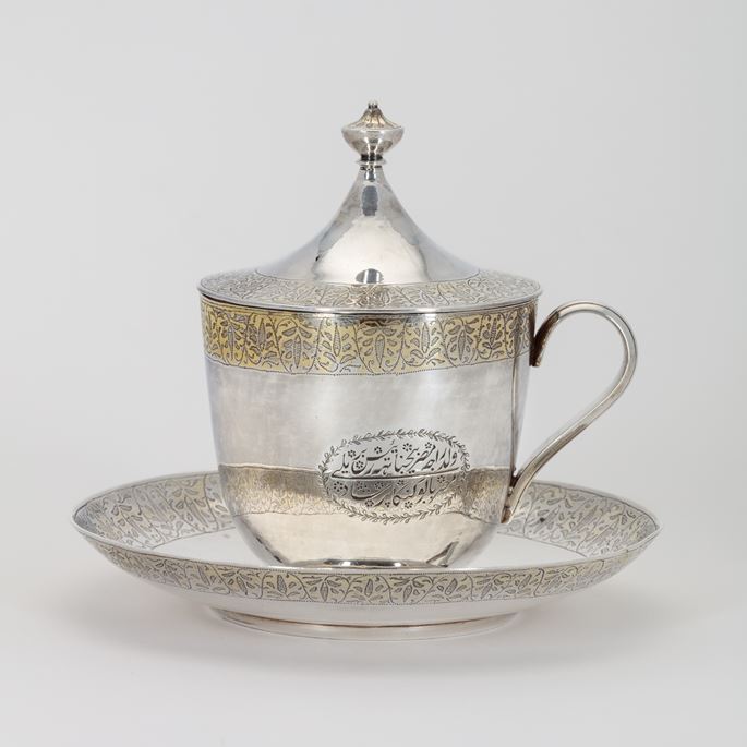Commemorative Indian Silver Cup and Saucer | MasterArt